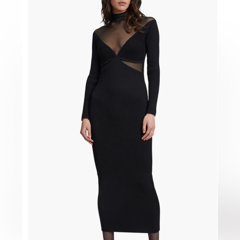 BARDOT Elegant Black Evening Dress